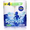 imageSparkle PickASize Paper Towels 24 Double Rolls  48 Regular Rolls Everyday Value Paper Towel with Full and Half Sheets110 sheet Pack of 4